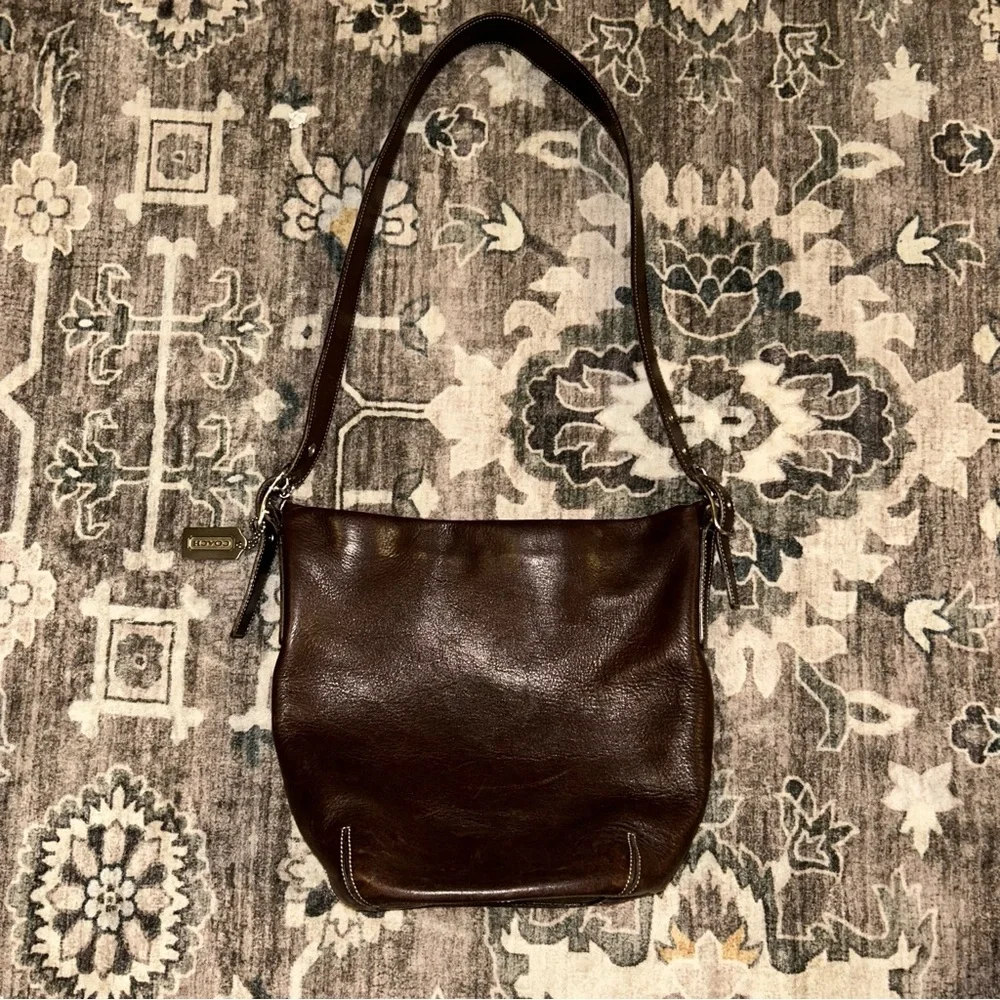 VTG Coach Rich Brown Leather Bag 9186 - Picture 3 of 7